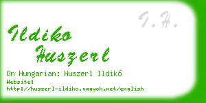 ildiko huszerl business card