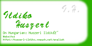 ildiko huszerl business card